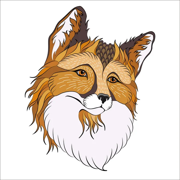 Red Fox cabeza — Vector de stock