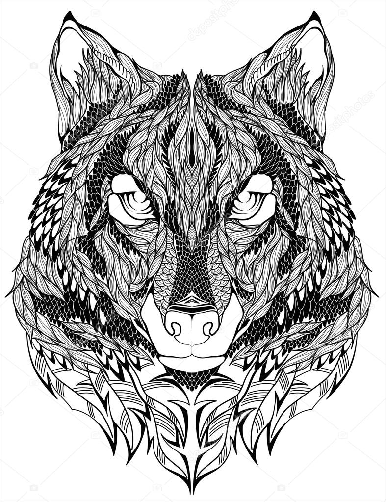 Wolf head tattoo