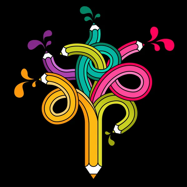 Kalem ağaç. geri okul kavramı