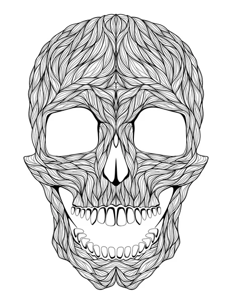 Psychedelic skull illustration — Stock Vector