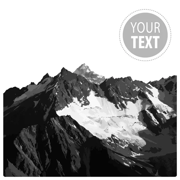 Kış dağlar çizimi