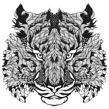 Kaplan dövmesi baş