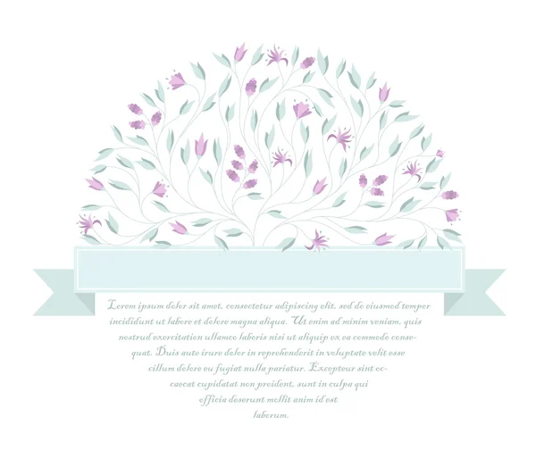 Vintage elegant card with flowers — Stock Vector