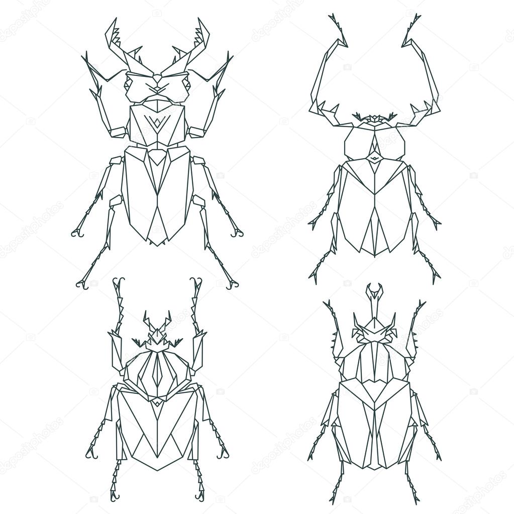 Insect icons set