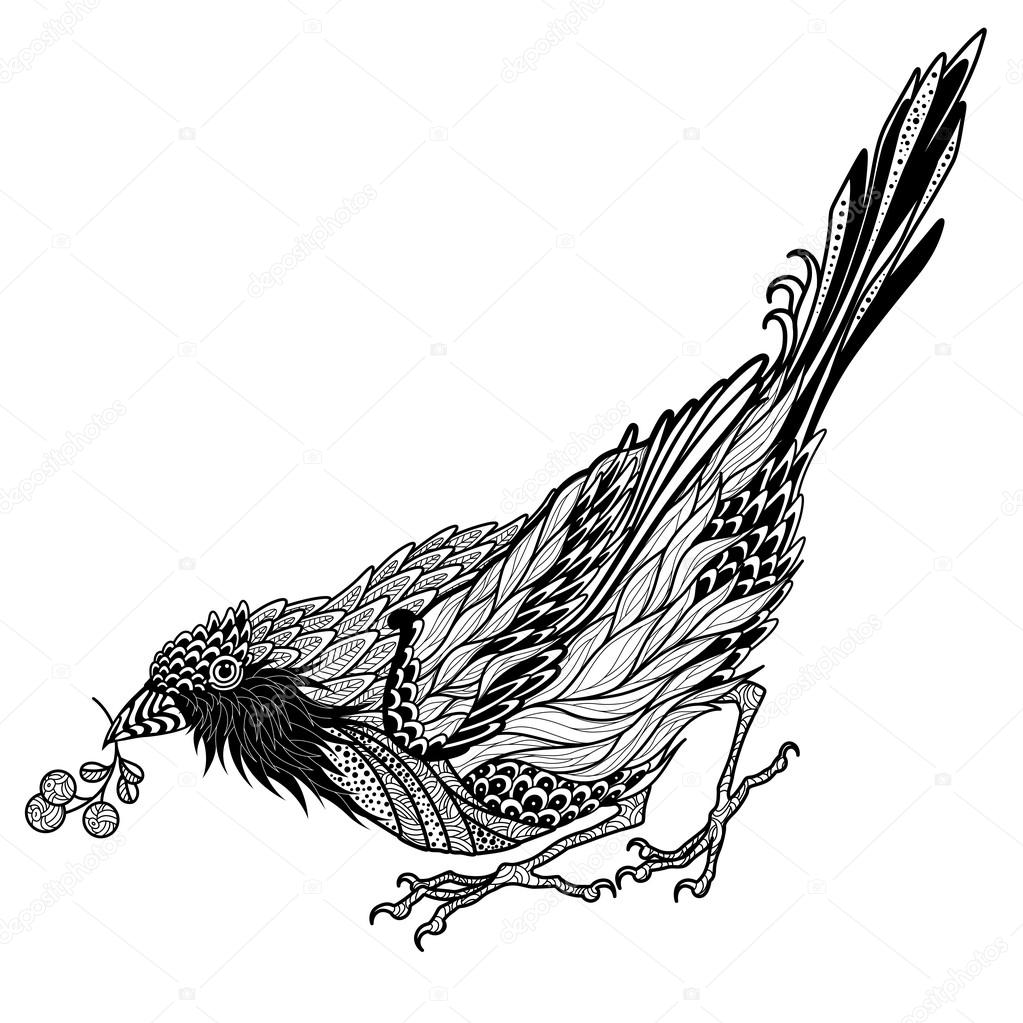 Bird black tattoo.