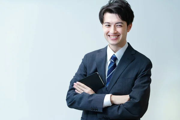 Asian Young Businessman Posing His Arms Crossed — Stock Photo, Image