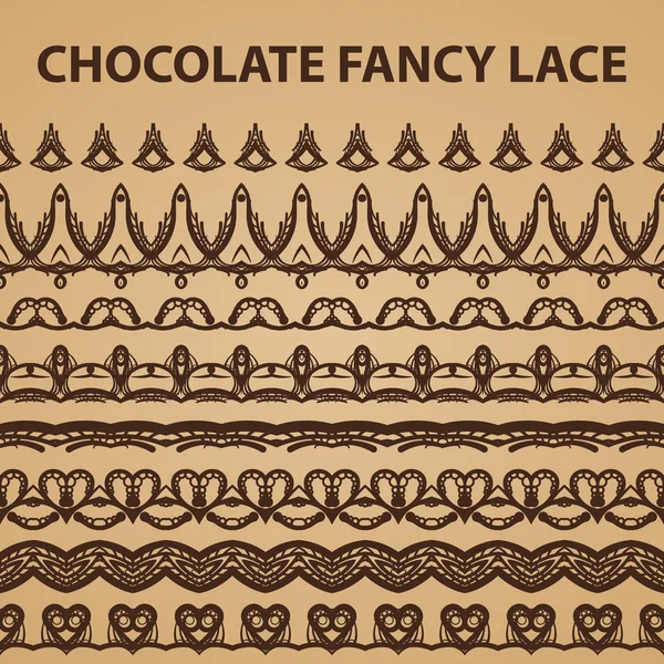 Sekiz çikolata dantel modelleri — Stok Vektör