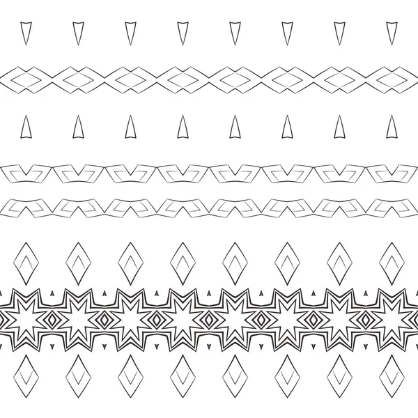Jeu de brosses vectorielles à motifs filigranés — Image vectorielle