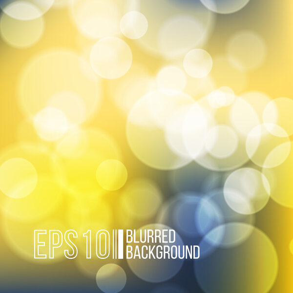 Bright vector background with bokeh effect.