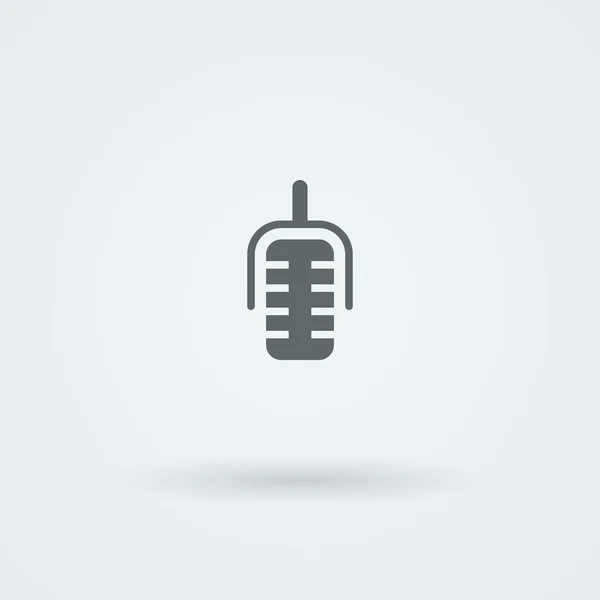 Icônes vectorielles minimalistes avec microphone vintage ou studio . — Image vectorielle