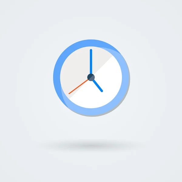 Flat clock icon. Simple vector illustration. — Stok Vektör