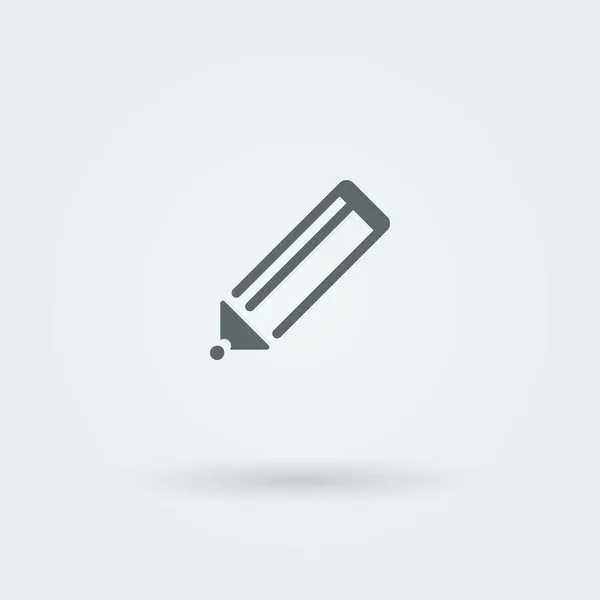 Ícone de lápis, design plano simples . — Vetor de Stock