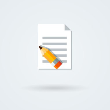 Vektör kağıt ve kalem simgesini.