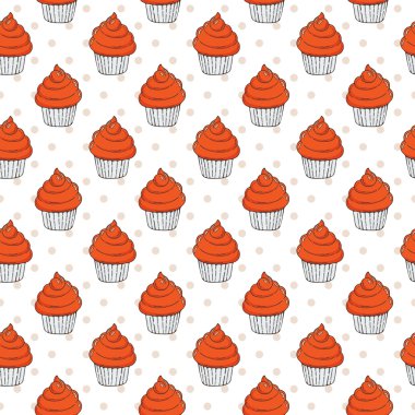 Vektör Muffins Seamless Modeli