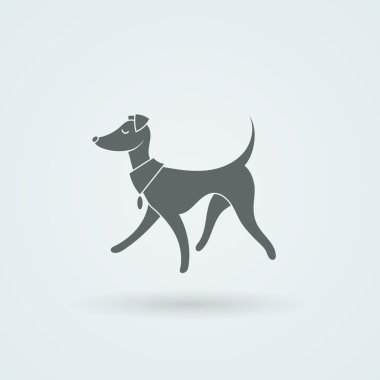 Vector Symbol of Pretty Walking Italian Greyhound