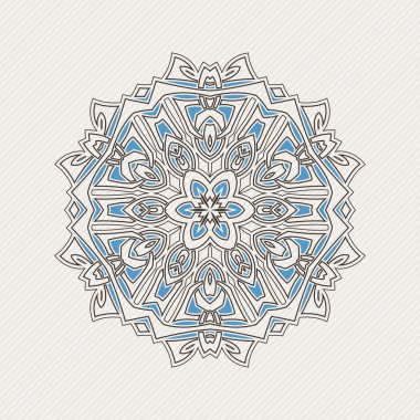 Vektör mandala. Gotik dantel dövme. Keskin köşeli Kelt örgüsü.
