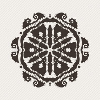 Vektör mandala. Gotik dantel dövme. Keskin köşeli Kelt örgüsü.