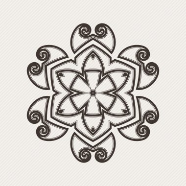 Vektör mandala. Gotik dantel dövme. Keskin köşeli Kelt örgüsü.