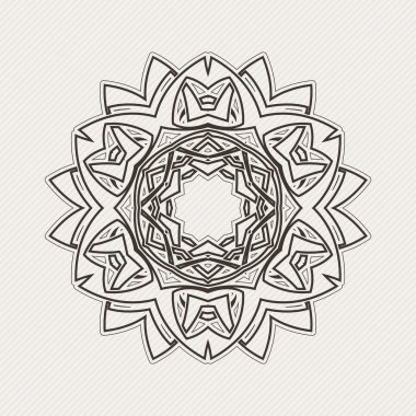 Vektör mandala. Gotik dantel dövme. Keskin köşeli Kelt örgüsü.