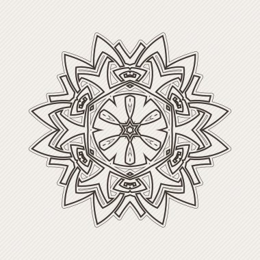 Vektör mandala. Gotik dantel dövme. Keskin köşeli Kelt örgüsü.