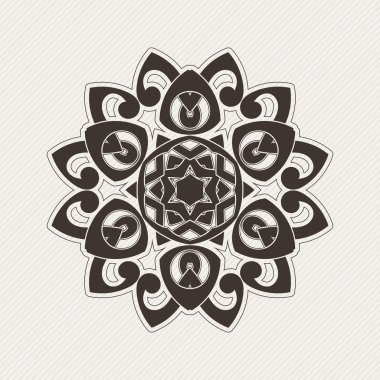 Vektör mandala. Gotik dantel dövme. Keskin köşeli Kelt örgüsü.