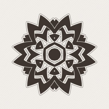 Vektör mandala. Gotik dantel dövme. Keskin köşeli Kelt örgüsü.