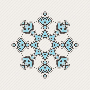 Vektör mandala. Gotik dantel dövme. Keskin köşeli Kelt örgüsü.