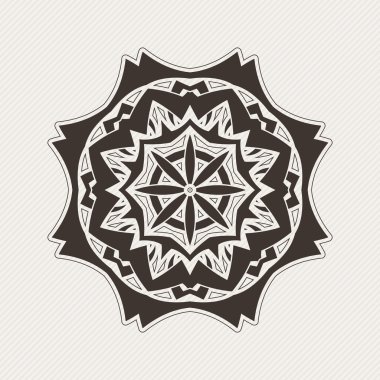 Vektör mandala. Gotik dantel dövme. Keskin köşeli Kelt örgüsü.