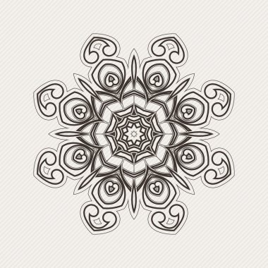 Vektör mandala. Gotik dantel dövme. Keskin köşeli Kelt örgüsü.