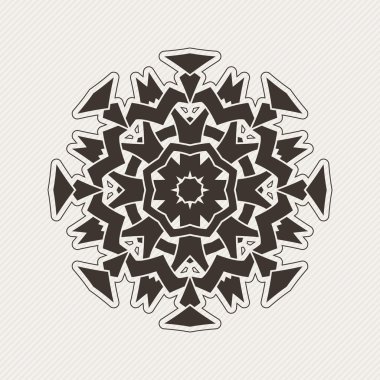 Vektör mandala. Gotik dantel dövme. Keskin köşeli Kelt örgüsü.