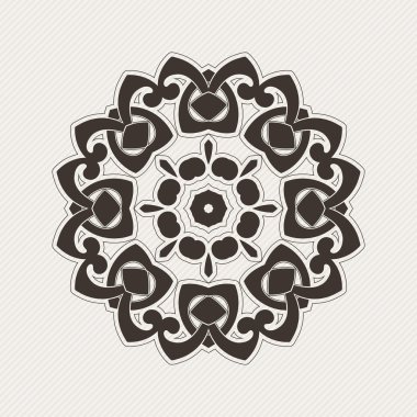 Vektör mandala. Gotik dantel dövme. Keskin köşeli Kelt örgüsü.