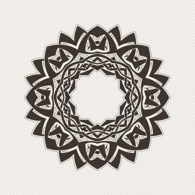 Vektör mandala. Gotik dantel dövme. Keskin köşeli Kelt örgüsü.