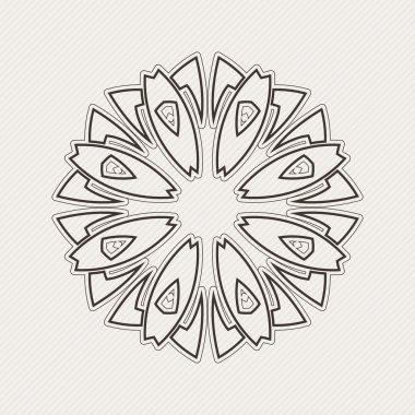 Vektör mandala. Gotik dantel dövme. Keskin köşeli Kelt örgüsü.