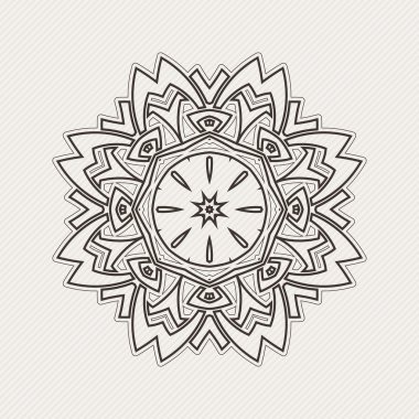 Vektör mandala. Gotik dantel dövme. Keskin köşeli Kelt örgüsü.