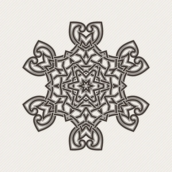 Vector mandala. Gothic lace tattoo. Celtic weave with sharp corners. — Archivo Imágenes Vectoriales