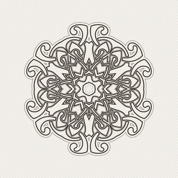 Vektör mandala. Gotik dantel dövme. Keskin köşeli Kelt örgüsü.