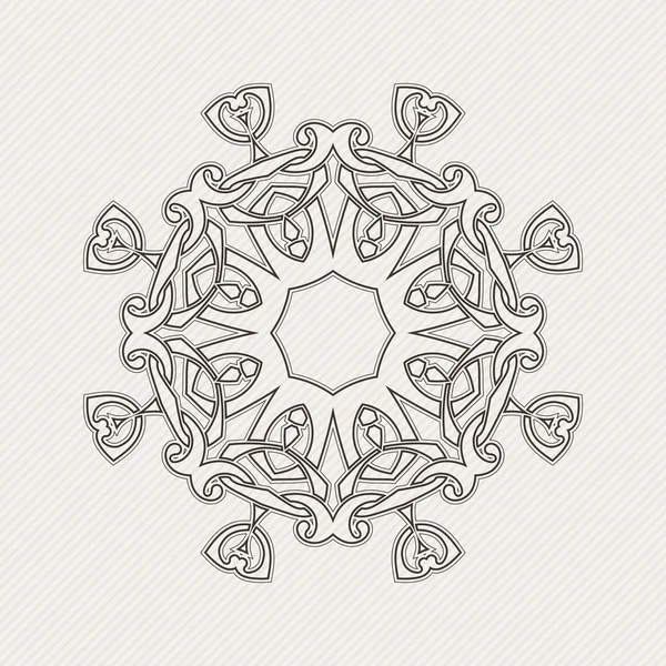 Vector mandala. Gothic tatouage de dentelle. armure celtique avec des coins pointus. — Image vectorielle