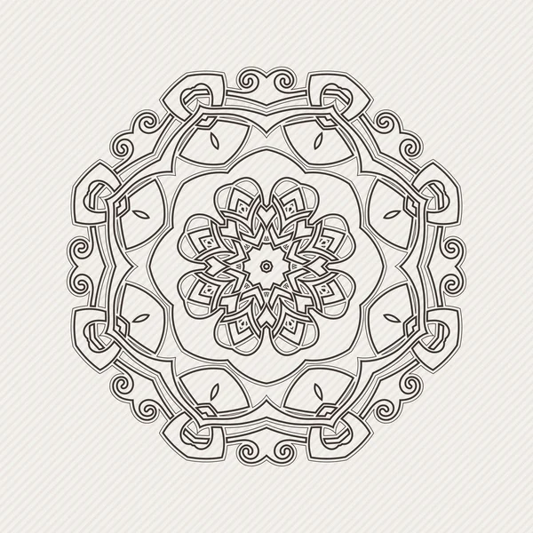 Vektör mandala. Gotik dantel dövme. Keskin köşeli Kelt örgüsü.
