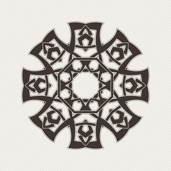 Vektör mandala. Gotik dantel dövme. Keskin köşeli Kelt örgüsü.