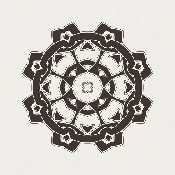 Vector mandala. Gothic lace tattoo. Celtic weave with sharp corners. — 스톡 벡터