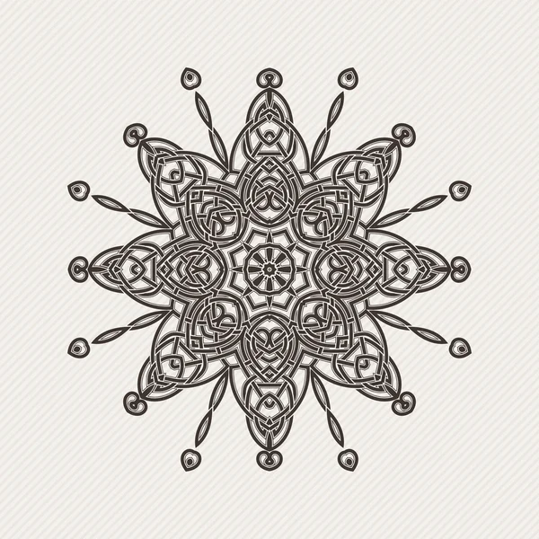 Vektör mandala. Gotik dantel dövme. Keskin köşeli Kelt örgüsü.