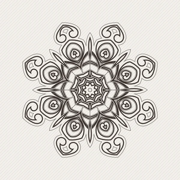 Vector mandala. Gothic lace tattoo. Celtic weave with sharp corners. — Stock vektor