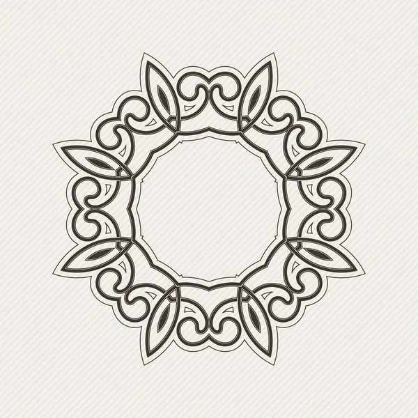 Vector ornate border. Gothic lace tattoo. Celtic weave with sharp corners. — Stockvector