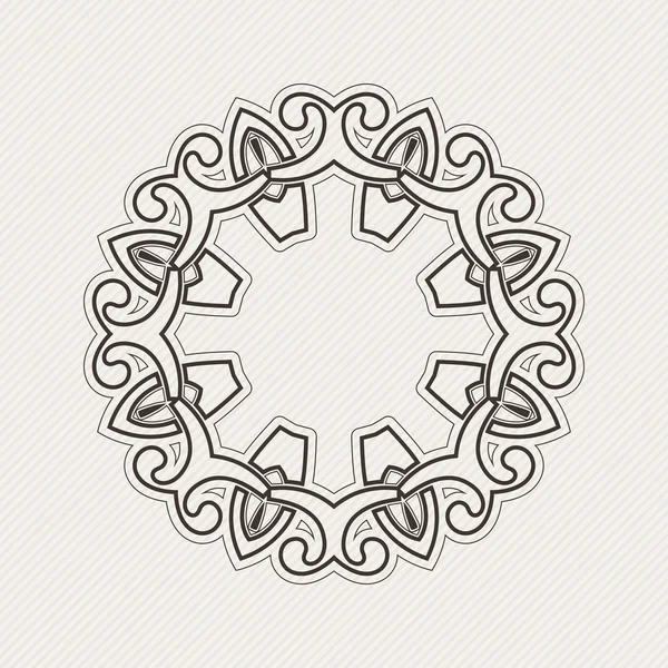 Vector ornate border. Gothic lace tattoo. Celtic weave with sharp corners. — Archivo Imágenes Vectoriales