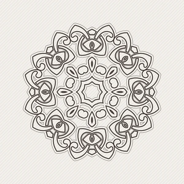 Vektör mandala. Gotik dantel dövme. Keskin köşeli Kelt örgüsü.
