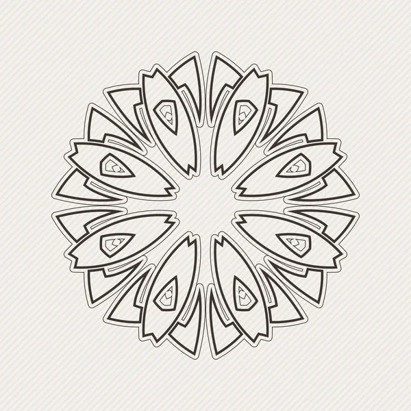 Vektör mandala. Gotik dantel dövme. Keskin köşeli Kelt örgüsü.