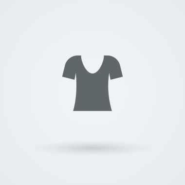 Single, laconic icon with the image of T-shirts, sport shirts. Logo.