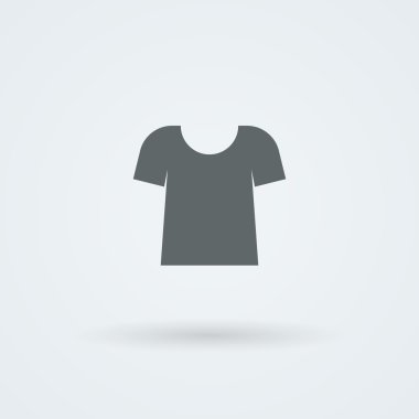 Single, laconic icon with the image of T-shirts, sport shirts. Logo.
