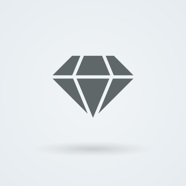 Bir mücevher logolu. Az ve öz headdress. Simge.