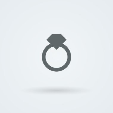 Bir mücevher logolu. Az ve öz headdress. Simge.